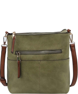 Fashion Zip Pocket Crossbody Bag LQF038 SAGE